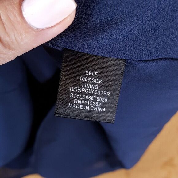 GREYLIN Womens Top XS Purple Pullover Tank Flowy Lined Chiffon 100% Silk - Picture 6 of 9